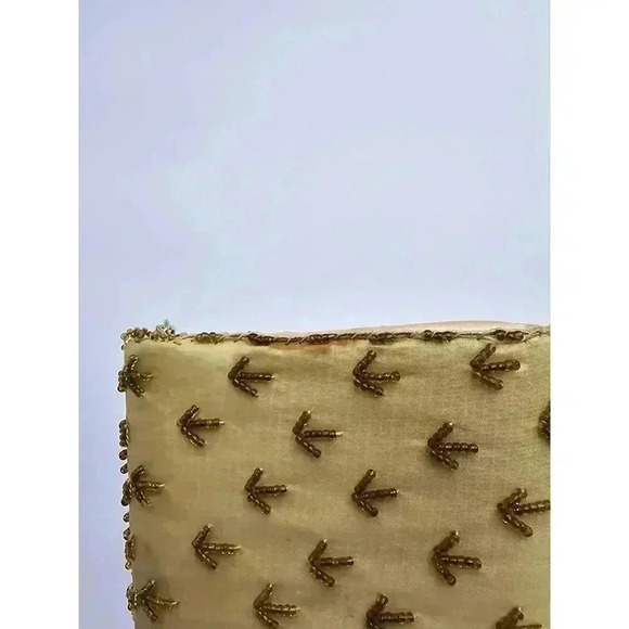 Vtg  Charisma Hong Kong Beaded Yellow and Gold Purse with Chain Strap - Picture 9 of 11